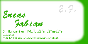 eneas fabian business card